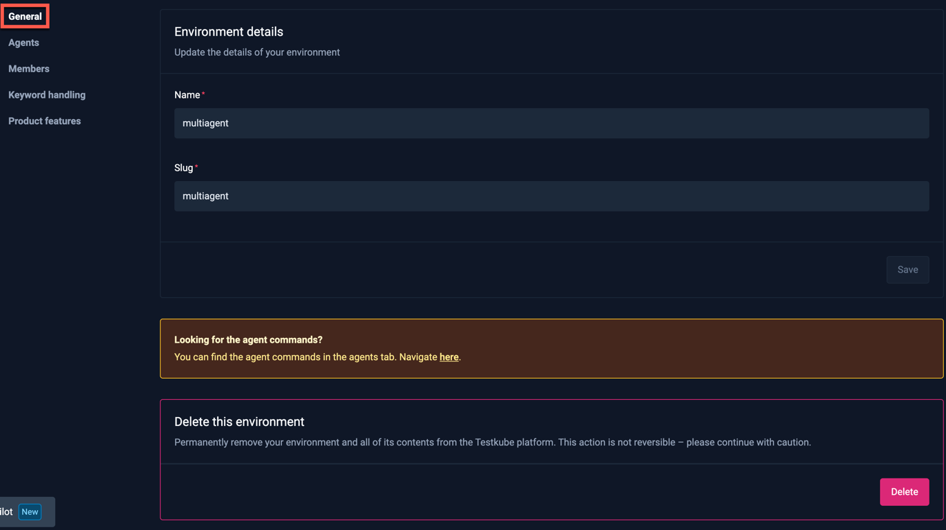 General Settings Dashboard